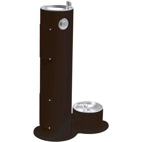 Elkay LK4400DBBLK Outdoor Ftn Pedestal with Pet Station