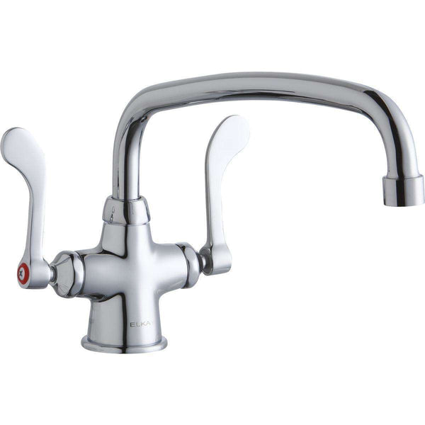 Elkay LK500AT12T4 1 Hole Faucets 12" Arc Tube Spout 4"