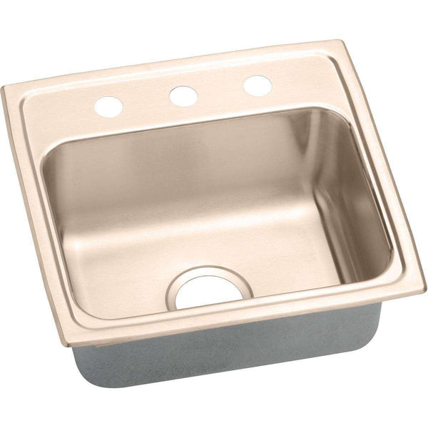 Elkay LR19193-CU Antimicrobial Copper 19.5 x 19 x 7.5 Single