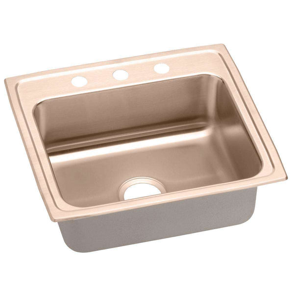 Elkay LR22191-CU Antimicrobial Copper 22 x 19.5 x 7.6 Single