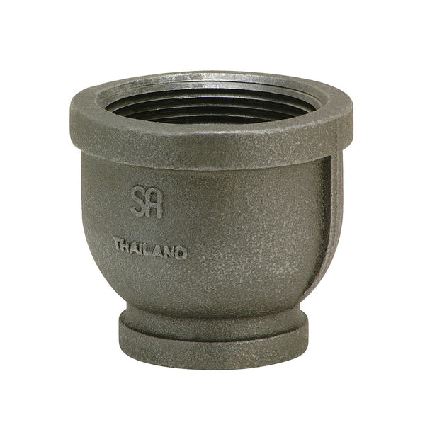 3/4" x 1/2" Black Mall Coupling