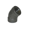 3/4" Black Mall 45 Elbow