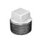 1 1/2" Galvanized Mall Core Plug