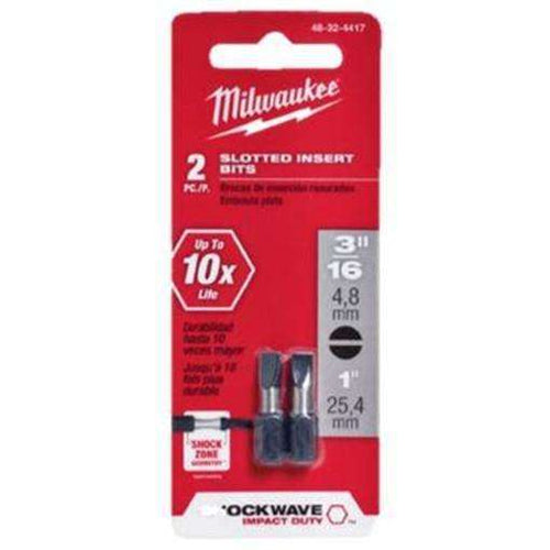 Milwaukee 48-32-4417 SL 3/16 1 Insert Bit 2PK