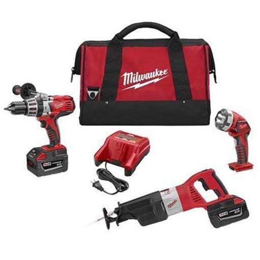 Milwaukee 0928-23 V28 Lithium-Ion 3-Pack Combo Kit