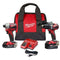 Milwaukee M18 Brushless Hammer Drill/Impact Combo Kit 2.0,4.