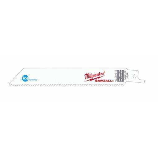 Milwaukee 48-00-4091 Ice Hardened 6" 8/12 TPI Sawzall Blade