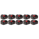 Milwaukee 48-11-1851 M18 5.0Ah Battery 10-Pack