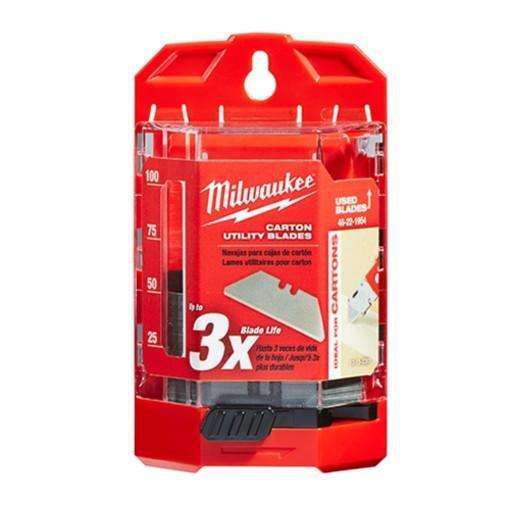 Milwaukee 50 PC Carton Utility Knife Blades w/ Dispenser