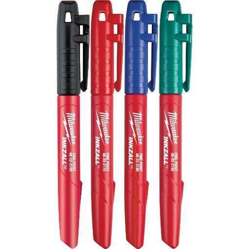 Milwaukee Inkzall Fine Point Colored Marker 4-Pack