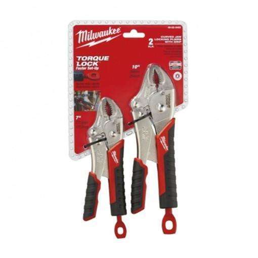 Milwaukee 2PC TORQUE LOCK Curved Jaw Locking Pliers Set