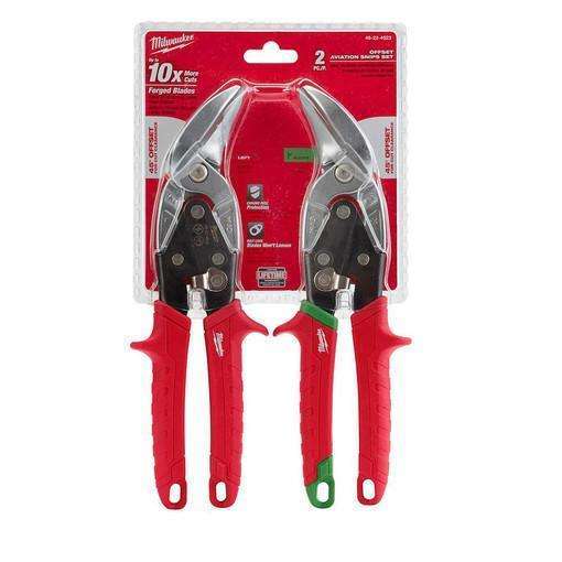 Milwaukee 48-22-4523 2 Piece Offset Aviation Snip Set