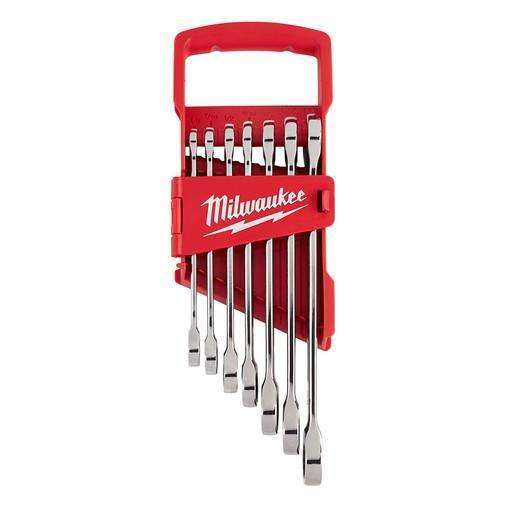 Milwaukee 7 Piece Ratcheting Combination Wrench Set - SAE