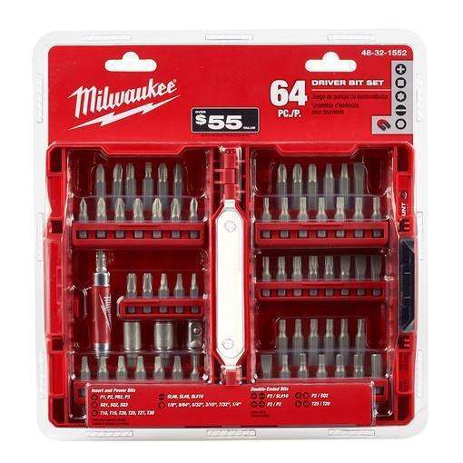 Milwaukee 48-32-1552 64 Piece Standard Driver Bit Set