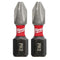 Milwaukee 48-32-4412 SHOCKWAVE 1" PH2 Impact Bit 2PK