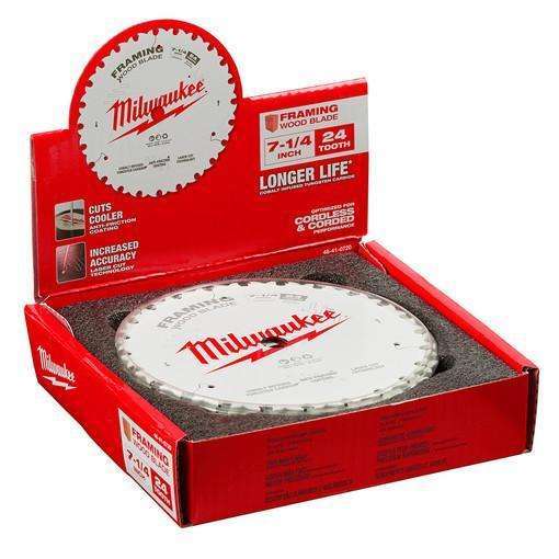 Milwaukee 7-1/4" 24T Framing Circular Saw Blades Bulk 10