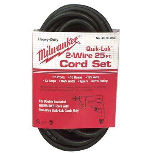 Milwaukee 48-76-5025 Quik-Lok 2 Wire Double Insulated Cord