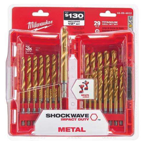 Milwaukee 48-89-4632 29 Piece TiN Shockwave Drill Bit Kit