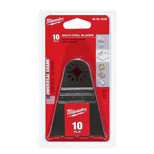 Milwaukee 2-1/2" Bi-Metal Multi-Tool Blade, 10 Pack