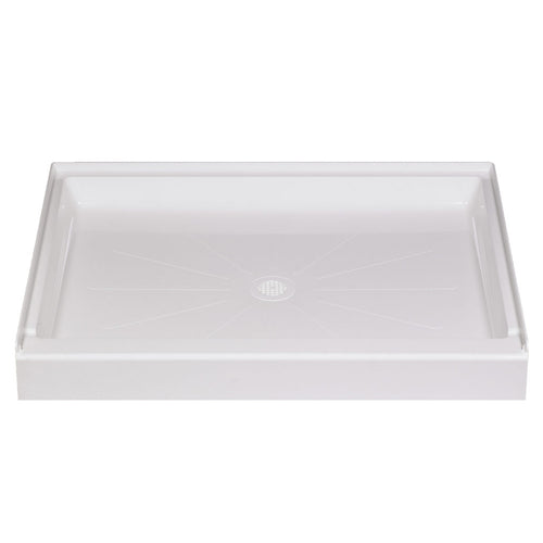 Mustee | 36" x 48" Durabase Rectangular Shower Base, White | 3648M