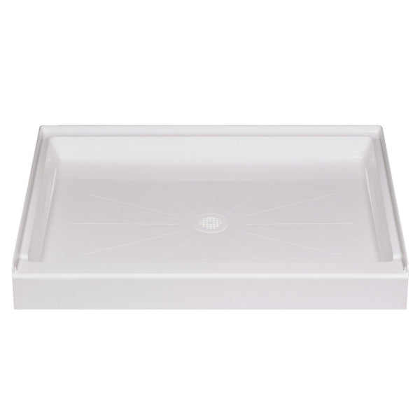 Mustee | 36" x 48" Durabase Rectangular Shower Base, White | 3648M