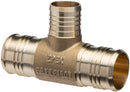 Zurn Crimp XL Brass Tee â Large Diameter, 2-Inch Barb x 2-Inch Barb x 1-1/2-Inch Barb QQT887GX