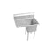 Elkay SE1C18X18-L-18X 1 Comp. Sinks, 39X24 OA, 18X18X11 B, L