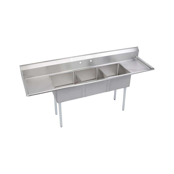 Elkay 14-3C20X20-2-20X 3 Comp. Sinks,