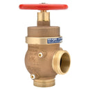 Zurn 2-1/2" Pressure-Tru Pressure Reducing Fire Angled Hose Valve Groove x Male Hose Thread Setting R ZW4000G-R