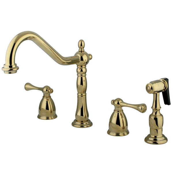 Kingston Brass KB7792BLBS Wsp Kitchen Faucet, Polished Brass