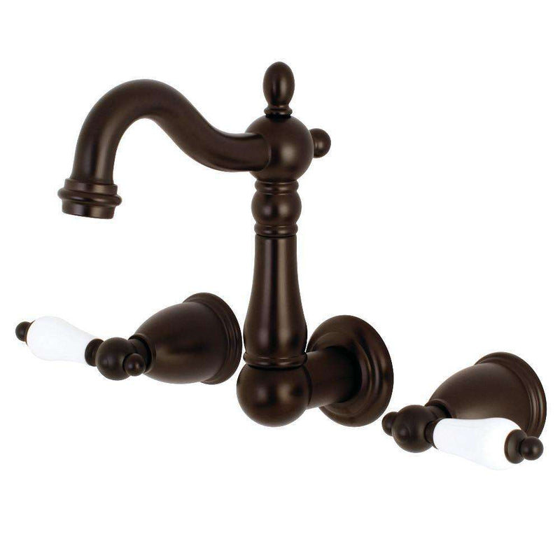 Kingston KS1225PL 8-Inch Center Wall Mount Bath Faucet