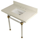 Kingston Brass KVPB3630WQASQ7 36X22 White Quartz Vanity with