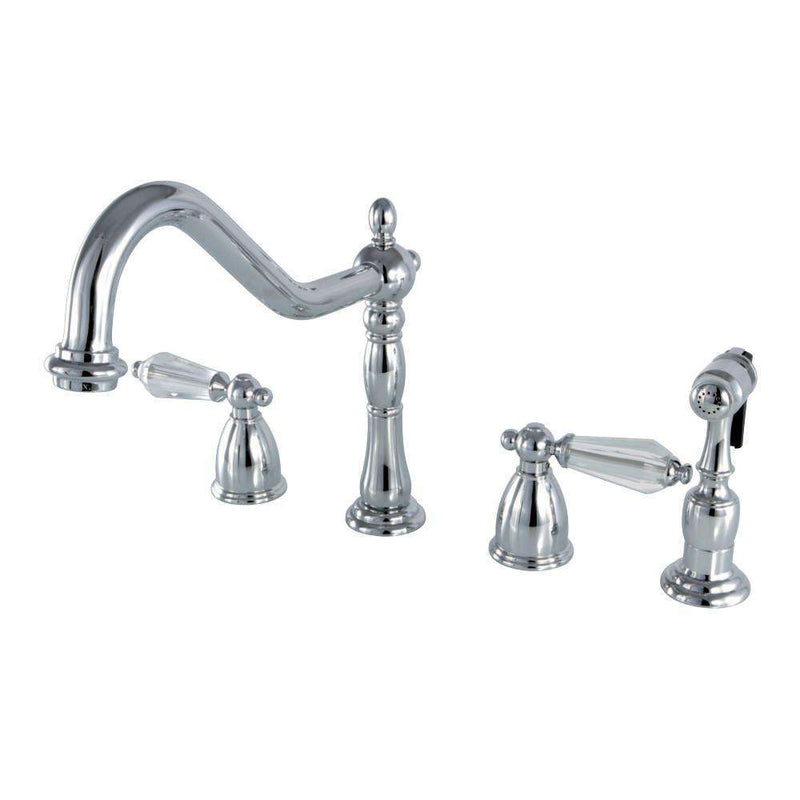 Kingston Brass KB1791WLLBS Widespread Kitchen Faucet