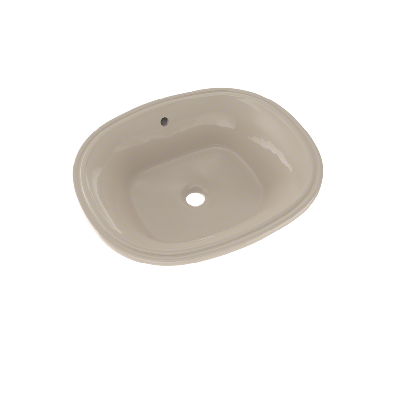 TOTO Maris 17-5/8" x 14-9/16" Oval Undermount Bathroom Sink with CeFiONtect, Bone LT483G