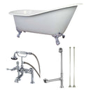 Kingston KCT7D653129C1 62" Cast Iron Clawfoot Tub W/ Faucet