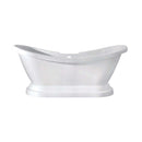 Kingston VT7DS692828P 69" Acrylic Db Slipper Pedestal Tub