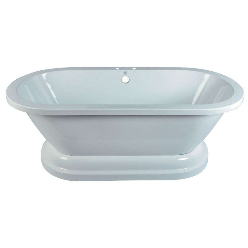 Kingston VT7PE672824P 67" Acrylic Double Ended Pedestal Tub