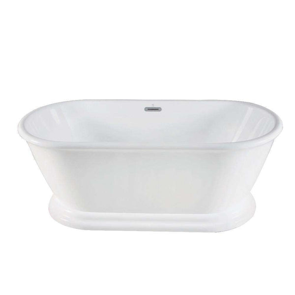 Kingston VTDE663124 66" Acrylic Db Ended Pedestal Bathtub