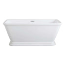 Kingston VTSQ602824 60" Acrylic Rectangular Pedestal Bathtub