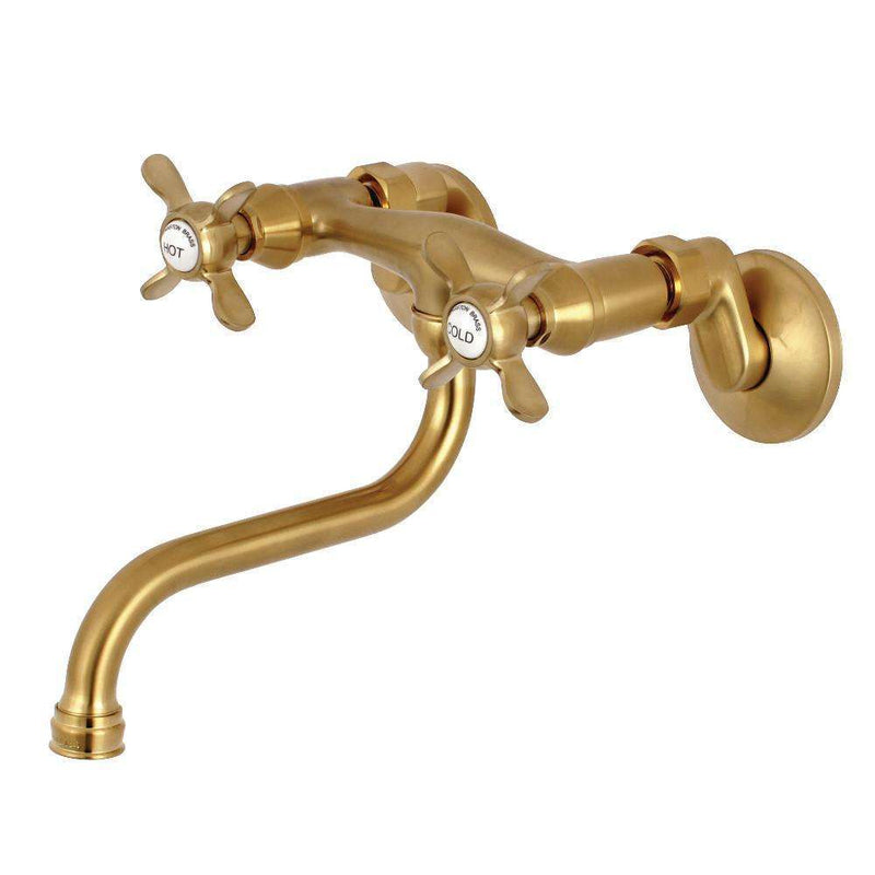 Kingston Brass KS116SB Adj Center Wall Mount Bath Faucet