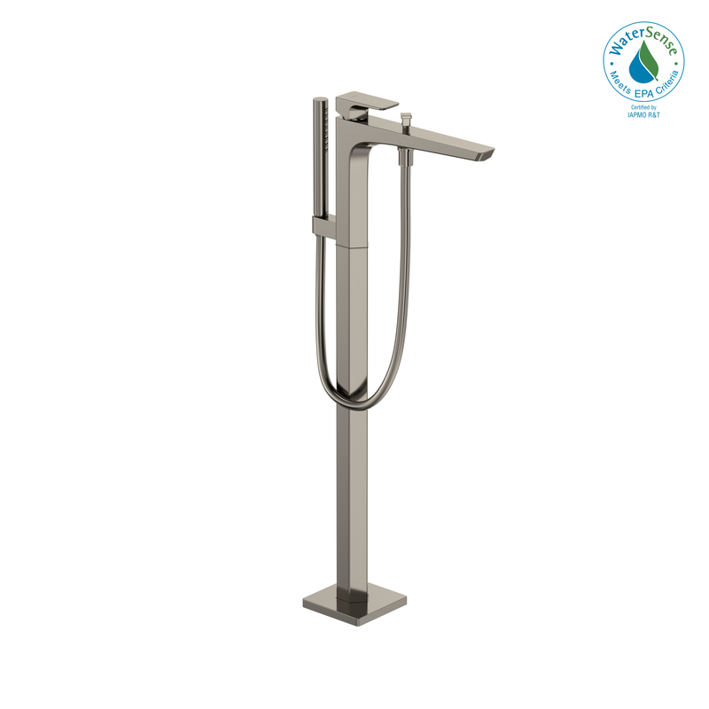 TOTO GE Single-Handle Free Standing Tub Filler with Handshower, Polished Nickel TBG07306U