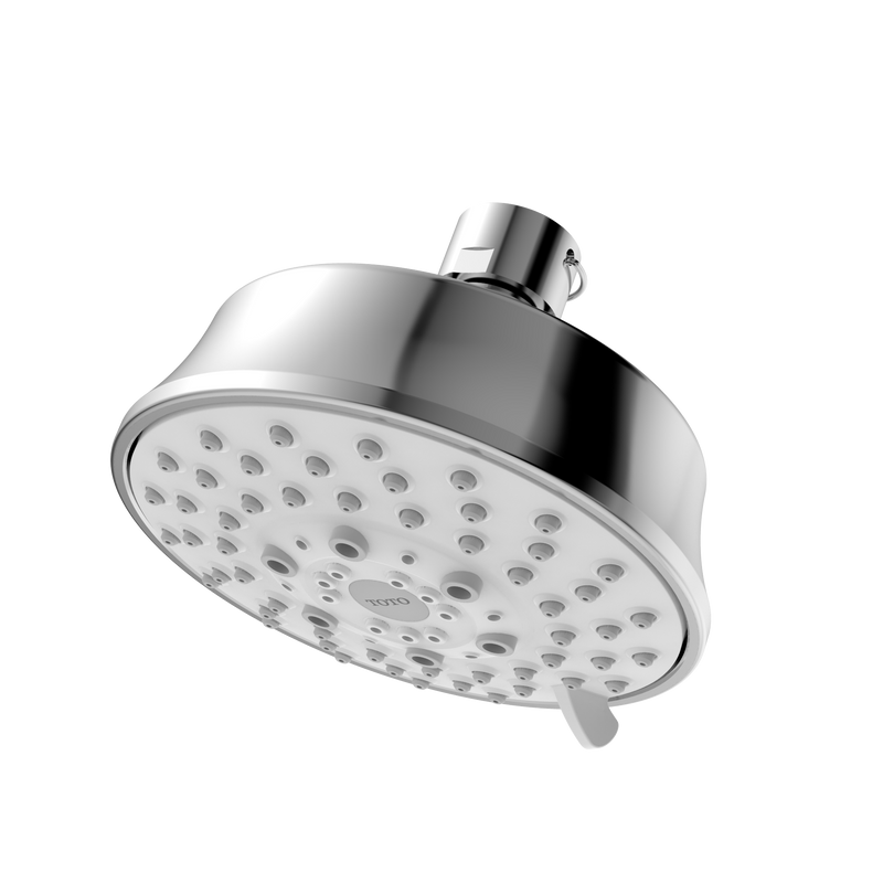 TOTO L Series Classic Round Five Spray Modes 4 inch 1.75 GPM Showerhead, Polished Chrome TBW03001U4