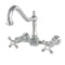 Kingston KS1241AX Heritage 8 in. Wall Mount Kitchen Faucet