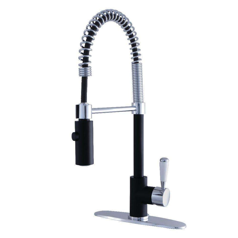 Kingston LS8777DPL Sg-Hnd Pull-Down Kitchen Faucet, Matte B