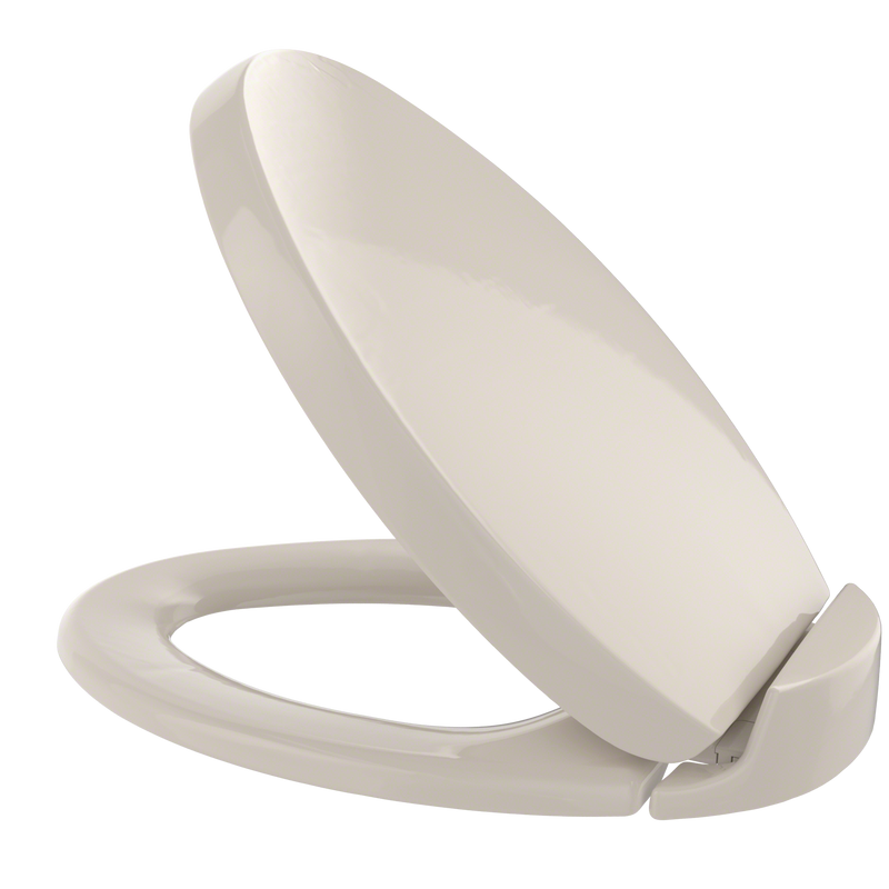 TOTO Oval SoftClose Non Slamming, Slow Close Elongated Toilet Seat and Lid, Bone SS204