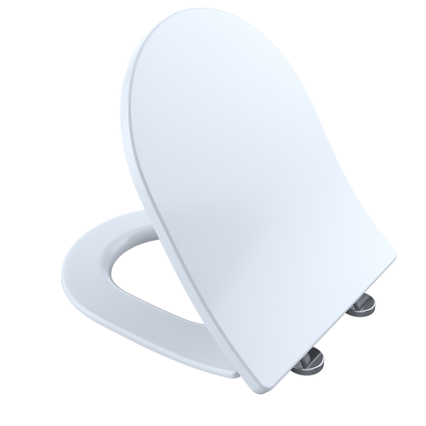 TOTO SoftClose Slim D-Shape Non-Slamming Seat and Lid for RP Wall-Hung Toilet, Cotton White SS247R#01