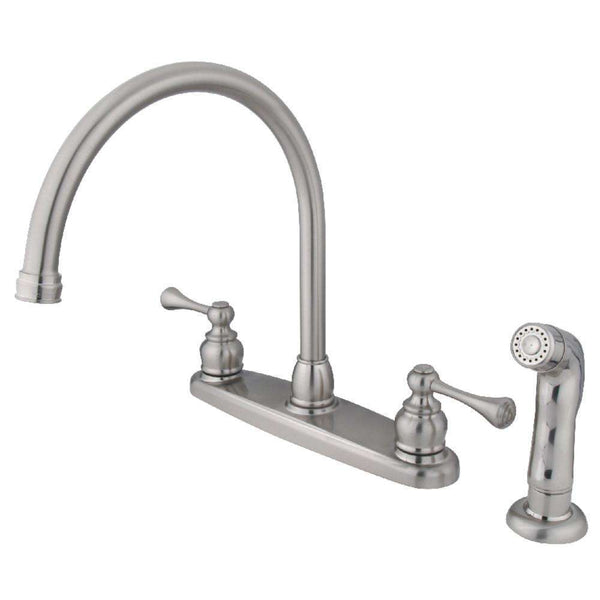 Kingston Brass KB728BLSP 8-Inch Centerset Kitchen Faucet