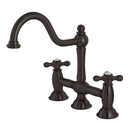 Kingston Brass KS3785AX Restoration Kitchen Bridge Faucet