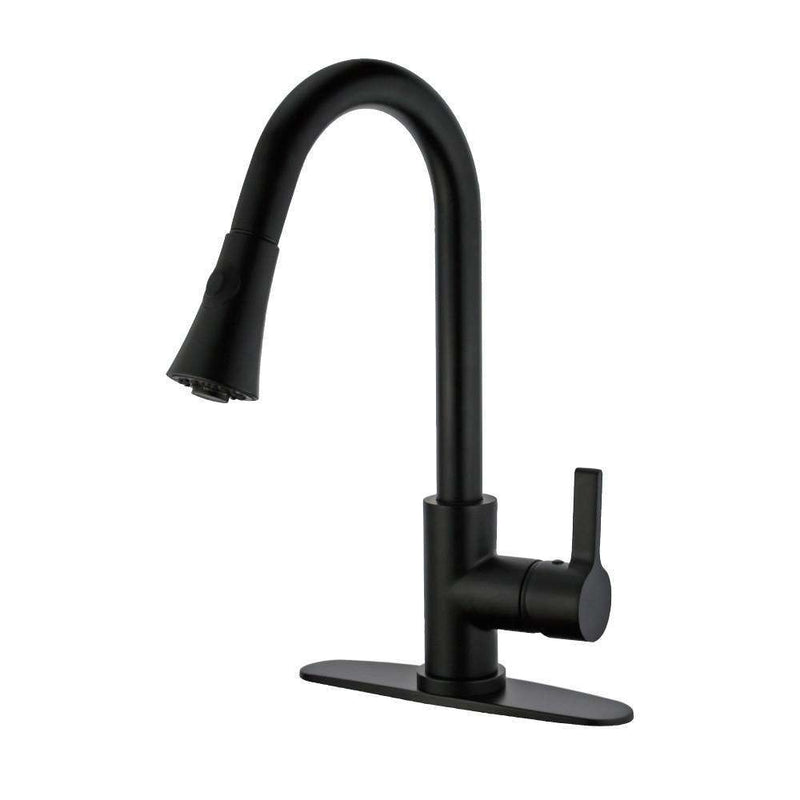 Kingston LS8720CTL Sg-Hnd Pull-Down Kitchen Faucet, Matte B