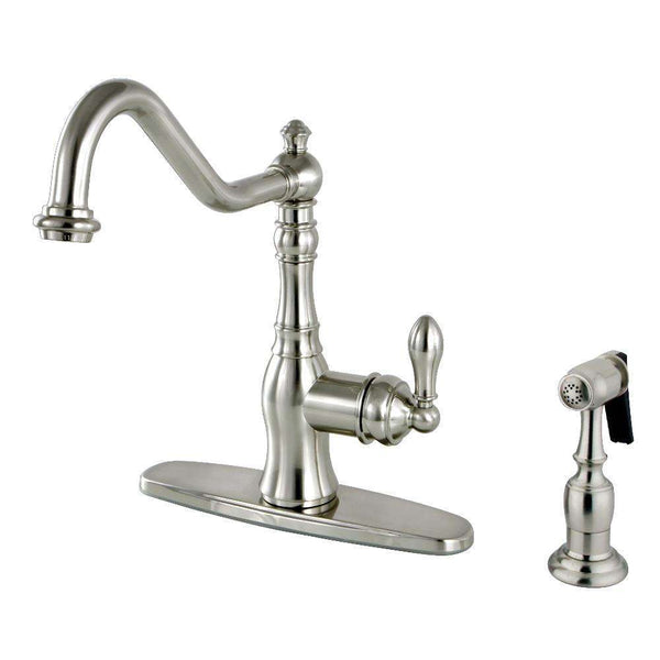 Kingston GSY7708ACLBS Classic Sg-Hnd Kitchen Faucet W/ Sp